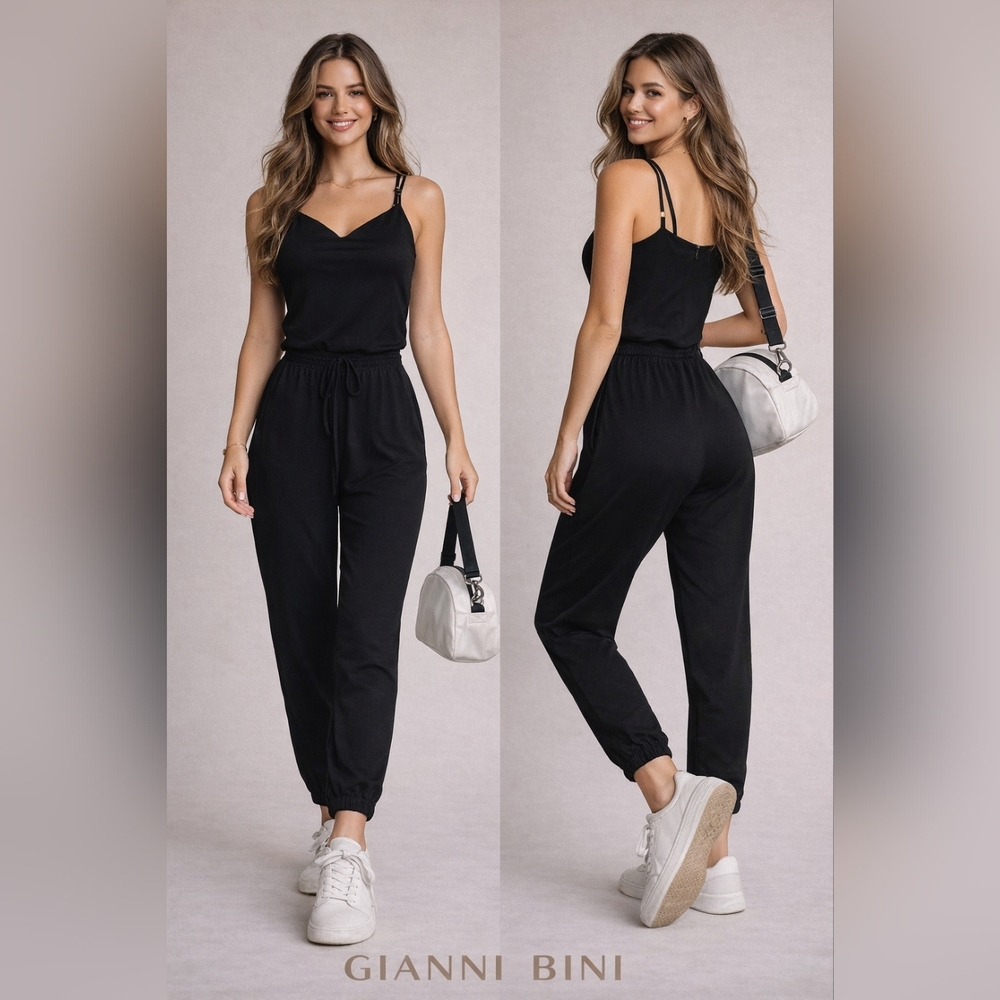 Gianni Bini Black Jumpsuit Size S | Casual Chic Lightweight Flowy